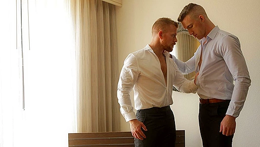 Raw Desire Ignites as Jack Vidra Takes Nick Fitts Cock Deep, No Barrier Between Them