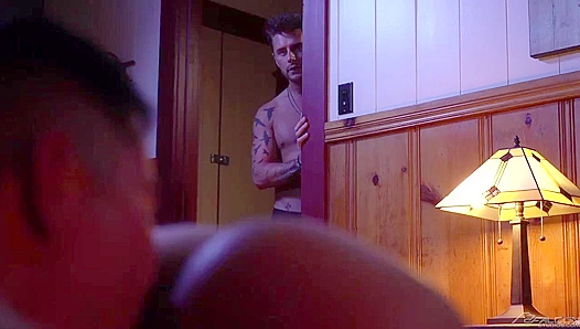 Steamy Firelit Fuck: Colton Austins Intense Bareback Rendezvous – HotGayXXX