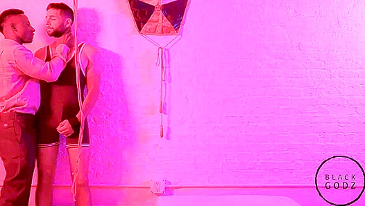 Liam Cyber Conquers Argoss Clenching Rear Entrance in Raw BDSM Play – BlackGodz XXX