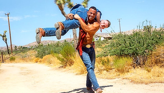 Zario Dominates Nick on the Rangeland, Savoring His Massive Meat – Falcon Studios