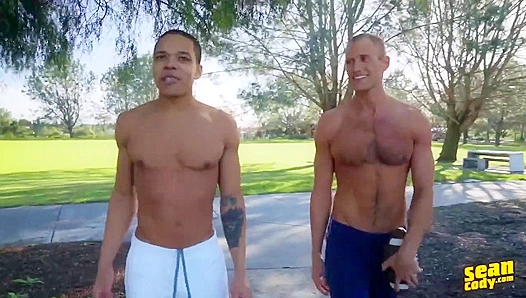 Steamy Interracial Threesome: Blake Maddox Rides Hard on Tight Black Ass – GayXXX 18+
