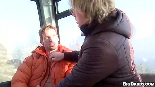 Marek Dominates Marty in Steamy Winter Threesome: Bending Over in the Snow