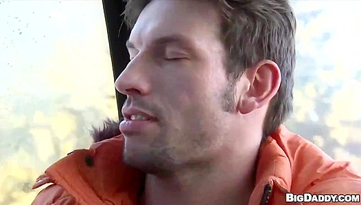 Marek Dominates Marty in Steamy Winter Threesome: Bending Over in the Snow