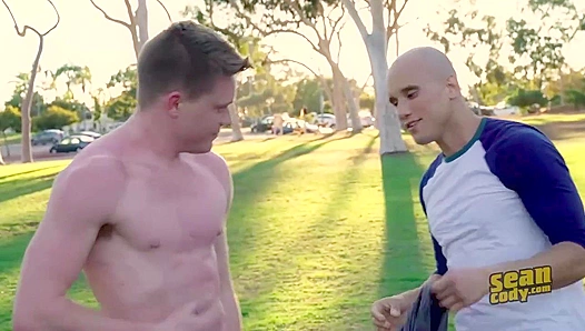 Rivals Turned Lovers: Barron Frankies Raw Wrestle Mat Makeout Bareback Sex With Sean Cody