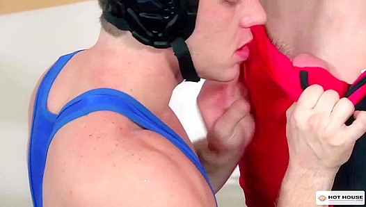 Wrestling Rivals Searing Passions Collide: Jack Hunter and Paul Cannons Sweaty, Muscular