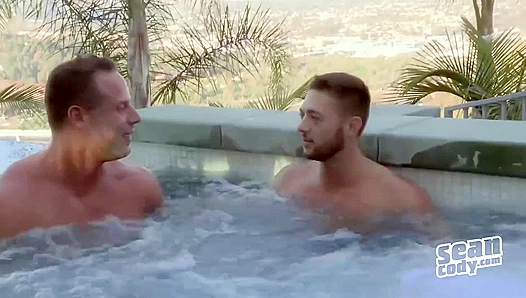 Steamy Poolside Hookup: Jack Lanes Hung, Bareback Fling with SeanCody