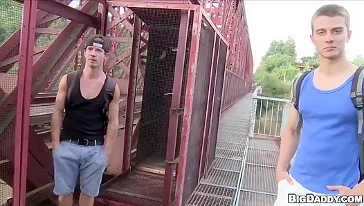 Playful Euro Twinks Get Spun Around Outside — Fully Exposed Loving It – 18+