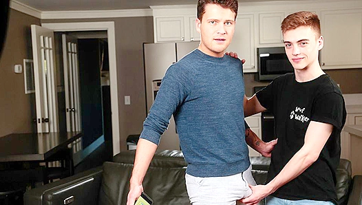 Steamy Neighborly Encounter: Evan Devours Tannors Throbbing Cock in Passionate Quickie –