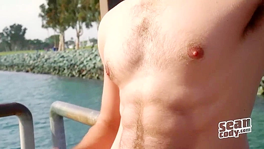 Neon-Lit Thirst: Lane Archies Slick Sweat Ignites Fevered Ride Under SeanCodys Glowing