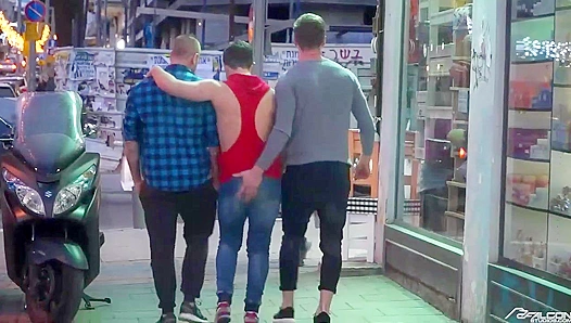 Sizzling Israeli Threesome: Ryder Grays Worship Steeles Thick Cock in Dripping Hot DAP