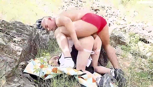 Wild Road Trip Frenzy: Teen Cuties Marty Will Get Off in More Ways Than One on Steamy
