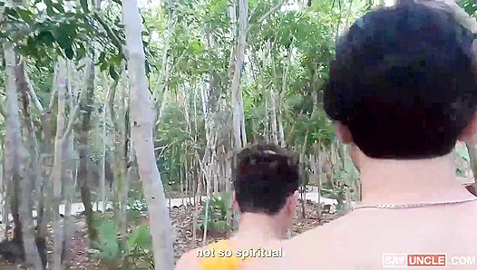 Wild Outdoor Rendezvous: Brawny Latin Lovers Unleash Raw Desire on Each Others Throbbing