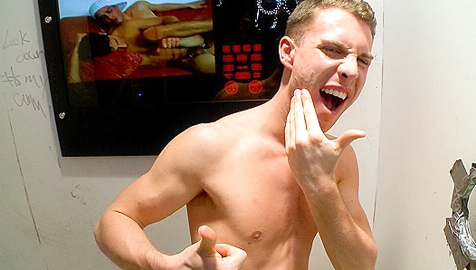 Steamy Gloryhole Encounter: Hot Hung Studs Trace Seth Engage in Lewd Oral Thrills