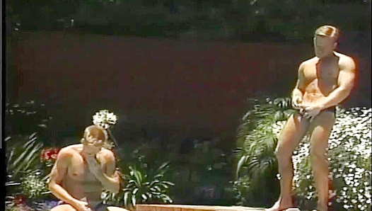 Steamy Poolside Fling: Clarke Dixons Saucy Dive into Ripe Butts - Falcon Studios