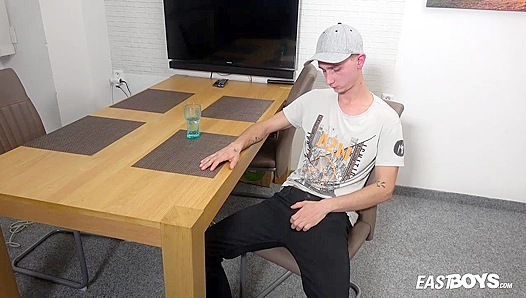Kostas Odels Private Feast: Relishing His Aroused Cock at the Dining Table – EastBoys