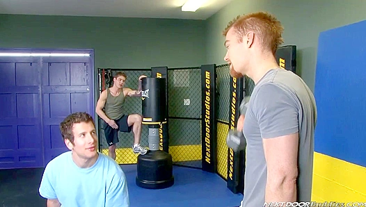 James Jamessons Neighborhood Naughty Threesome: Hung Teens Feast on His Huge Load - 18+