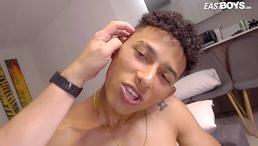 Marcus Browns Passionate POV Blowjob - Moaning into Pillows as He Sucks EastBoy Cock
