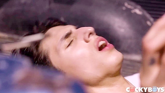 Sweaty Outdoor Threesome: Angel, Elias Daniels Intense Gay Fuck Fest
