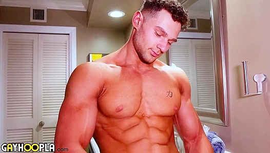 Beefy Stud Zack Dickson Unleashes Sizzling Load Following Intense Masturbation – Gay Porn