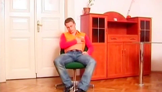 Karel Cerny Dominates: Spreads Ass Wide for Raw Jerkoff Session at BoyzParty