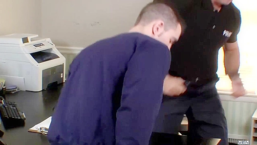 Tight Cop Cuffs No Match for Johnnys Hungry Cock as He Claims Roberts Squeezing Ass - 18+