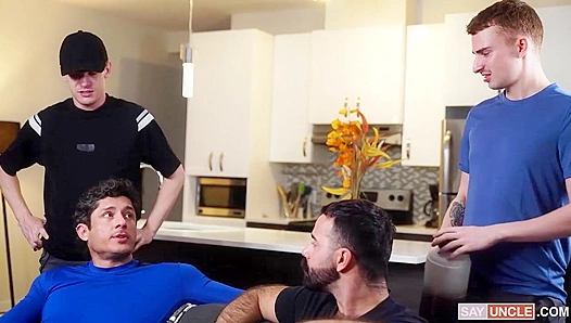 Rocky Edward Leads the Charge in Sizzling Nude Threesome Orgy – TwinkTrade