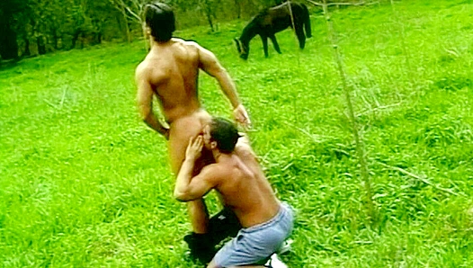 Muscled Men Unleash Raw Passions: Attila Co. Thrust Wildly Al Fresco – GayPornXL 18+