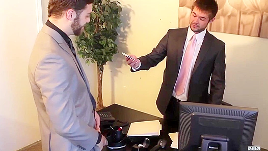 Steamy Office Affair: Tommy Defendi and Mike DeMarco Savor Steamy Anal Threeway