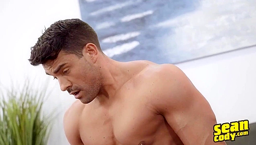 Chiseled Stud Presley Scott Worships Abs with Cumming Orgasm