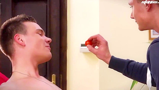 Triple Orgasmic Surge: Lucas and John Marco Unleash Steamy Synchronized Release in GayXXX