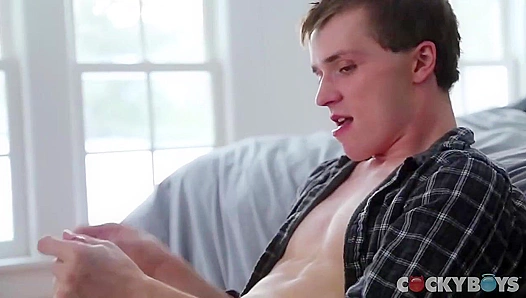 Skyler Chases Overwhelming Orgasm Floods Fleshlight With Thick Spunk - CockyBoys
