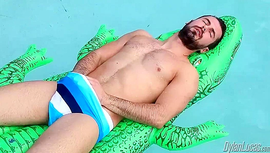 Brock Coopers Scorching Poolside Threesome with Hunky Dylan Lucas Ends in a Sizzling