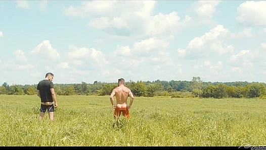 Rocky Vallarta Devours James Foxs Muscular Cock in Sweaty, All-Consuming Outdoor