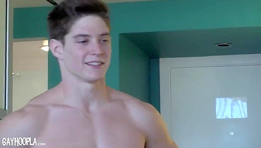 Intense Pleasure Overwhelms Adam as He Frantically Masturbates His Thick Cock – GayXXX