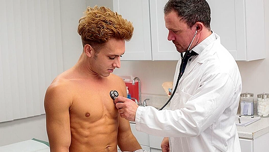 Daddy Doc Jesses Thorough Exam Leaves Cameron Breathless – Steamy Gay Medical Play