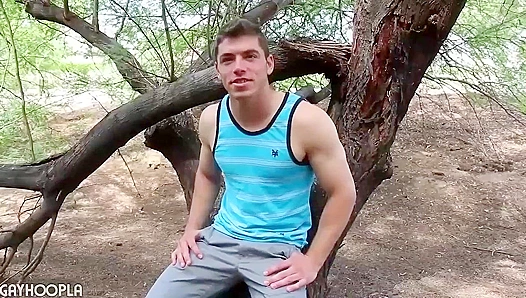 Joels Toe-Tapping Toilet Tease: Moaning Loudly as He Fingers His Aching Cock – Solo