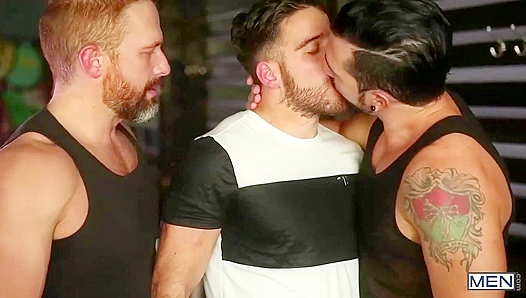 Triple Threat DP Delight: Dirk Jimmy Pound Jacksons Hung Hole