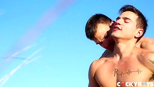Jason Maddox Levi Karters Scorching Outdoor Anal Romp - CockyBoys 18+