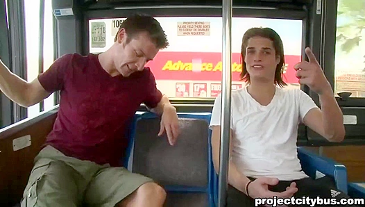 Steamy Bus Encounter: Kevin Crows Fills Tyler Bentleys Mouth with Throbbing Load