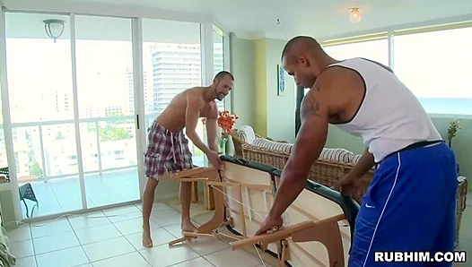 Steamy Interracial Massage Frenzy: Robert Axel Brant Dickson Thrusting Hard