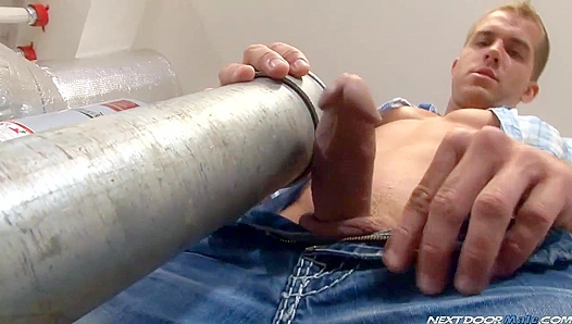 Brandon Lewis Savoring Solo Bliss: Intense Masturbation Scene Unfolds – NextDoorMale