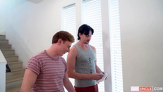 Jacked Ex-Lovers Reunite for Passionate Gay Sex – Hunters Charming Body Collides with