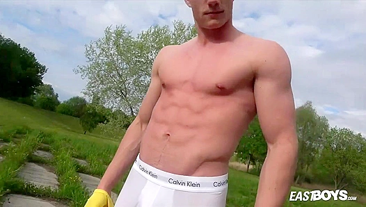 Strutting His Beefy Stuff: EastBoys Chiseled Body Shows Off His Massive Endowment