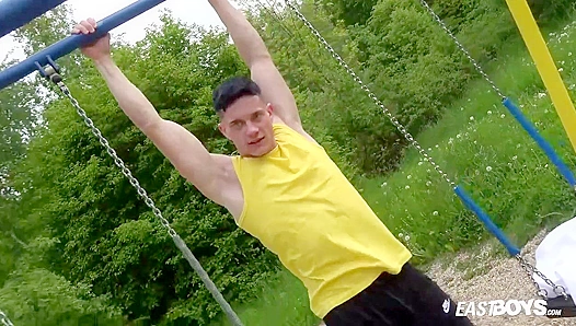 Strutting His Beefy Stuff: EastBoys Chiseled Body Shows Off His Massive Endowment