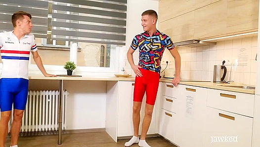 Karl and Mark Engage in Steamy Spandex Action as Muscles Flex and Bodies Merge – Jawked