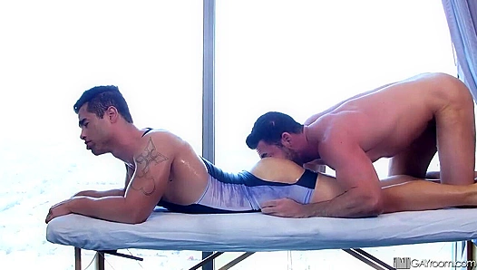 Steamy Massage Leads to Lucs Hot Hole Being Devoured Then Pounded Raw by Billy