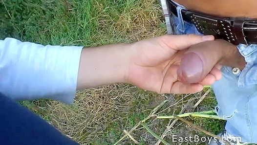 Petr Boreks Pleasure Peaks as He Moans Loudly during Steamy Outdoor Rim Job – EastBoys