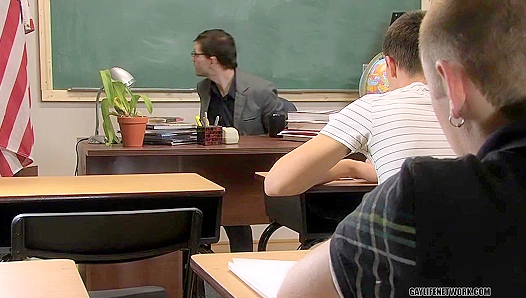 Professors Forbidden Lust: Patrick Kennedy Seduces Justin Giles Youthful Physique -