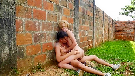 Raw Public Threeway Frenzy: Hung Daddies Andy Jacob Pound Each Others Cocks