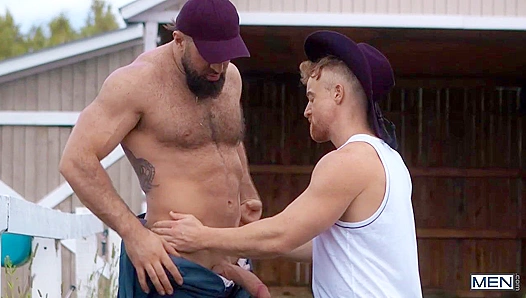 Rodeo Rivals Unleash Raw Lust in a Wild Outdoor Threesome